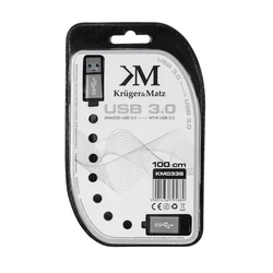 Καλώδιο USB Kruger & Matz Προέκταση USB 3.0 A/A M/F 1m