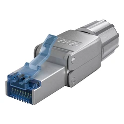 Βύσμα Δικτύου Goobay RJ45 65939, CAT 6A Stp, Tool-Free, Ασημί