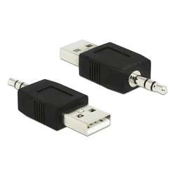 Αντάπτορας Ήχου Delock USB 2.0 σε Stereo Jack 3.5mm 66069, μαύρο