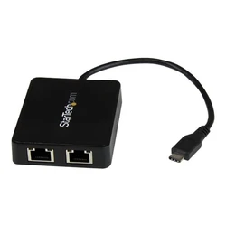 Κάρτα Δικτύου USB StarTech USB-C to Dual-Gigabit Ethernet Adapter with USB (Type-A) Port