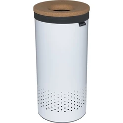 Brabantia Cork 104367 Καλάθι Απλύτων Μεταλλικό 35lt 30x30x63cm Λευκό