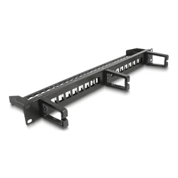 Αξεσουάρ Δικτύου Delock Keystone Patch Panel 66237, 19"/1U, 16x ports, 3x γάντζοι, μαύρο