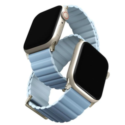 UNIQ Revix Premium Apple WatchSeries 1/2/3/4/5/6/7/8/9/SE/SE2 38/40/41mm Edition Reversible Magnetic Leather arctic-soft blue