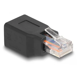 Αντάπτορας Δικτύου Delock RJ45/RJ48/RJ50 66991, 10P/10C pin out 1:1, μαύρος