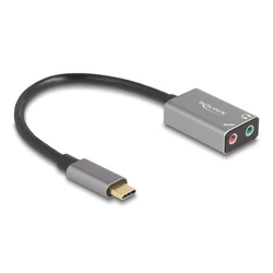 Εξωτερική Κάρτα Ήχου Delock 67071, 2X 3.5Mm, USB-C Σύνδεση, Γκρι