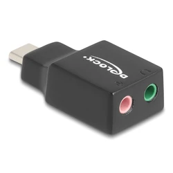 Εξωτερική Κάρτα Ήχου Delock 67128, 2X 3.5Mm, USB-C Σύνδεση, Μαύρη
