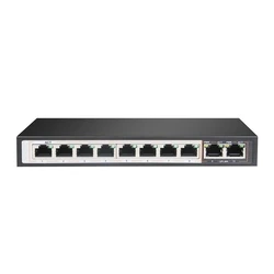 Network Switch Extralink Perses 8x Ex-Sg1008pe 10/100/1000m Tx Poe At/Af, 2x Ge Sfp Full Gigabit Poe