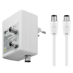 Eνισχυτής κεραίας Goobay 67226, 2 συσκευές, DVB-T DVB-T2 DVB-C, λευκός