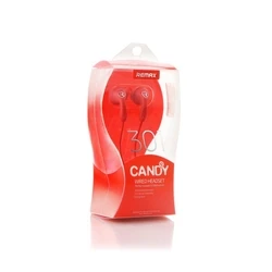 Handsfree Ακουστικά Candy Remax Κόκκινα