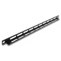 Delock cable management panel 67460 για rack 19", 0.5U, βάθος 22mm, μεταλλικό, μαύρο
