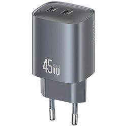 USAMS CC305 T66 45W GaN 2xUSB-C Wall Charger tarnish