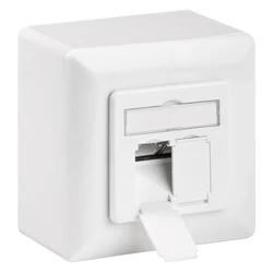 Επιτοίχια πρίζα Goobay CAT 6a 68572, 2x RJ45, 80x80mm, λευκή