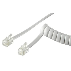 Καλώδιο Τηλεφώνου 68601 Spiral Rj10 4p4c Goobay Cca 4m Λευκό
