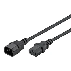 Καλώδιο Τροφοδοσίας Goobay Προέκτασης 68602, 0.75mm², 1.5M, Μαύρο