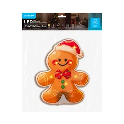 Modee Christmas LED Window Decoration C4001 (8 LEDs, 155x190x10 mm) - Battery Operated (CR2032)