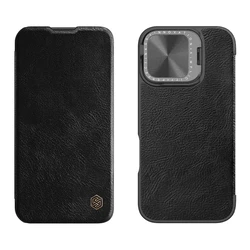 Θήκη Κινητού Nillkin Qin Prop Leather για iPhone 16 Pro Max, δερμάτινη, Μαύρη