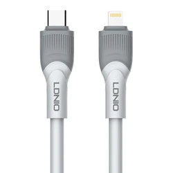 Καλώδιο Lightning Ldnio σε USB-C LC601I, 30W PD, 1m, γκρι