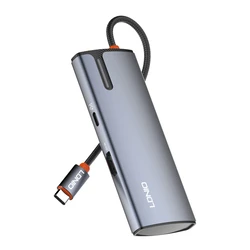 Docking Station Ldnio Ds-15H, 5 Θυρών, USB-C Σύνδεση, 4K, 100W Pd, Γκρι