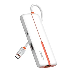 Docking Station Ldnio Ds-26H, 6 Θυρών, USB-C Σύνδεση, 4K, 100W Pd, Λευκό