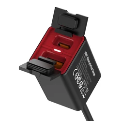 Φορτιστής Μοτοσυκλέτας Ldnio C108 με Καλώδιο, Usb/USB-C, 60W, Μαύρος