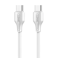 Καλώδιo USB Ldnio Type-C σε Type-C LC121C, 65W PD, 1m, λευκό