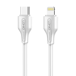 LDNIO Καλώδιο Lightning σε USB-C LC121I 30W PD 1m Λευκό