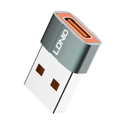 Αντάπτορας USB Ldnio σε USB-C LC150, αρσενικό σε θηλυκό, γκρι