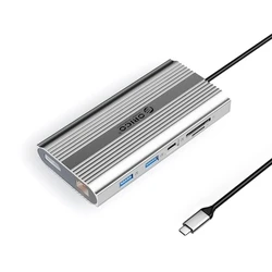 Orico XDR Docking Station USB-C 12‑σε‑1 HDMI 4K PD 100W Ασημί