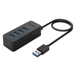 USB Hub Orico W5P-U3, 4X Θύρες USB 3.0 5Gbps, 1M Καλώδιο, Μαύρο