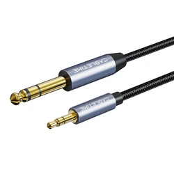 CABLETIME 3.5mm to 6.35mm Audio Cable CT-AV321-H11G, 1m, Black