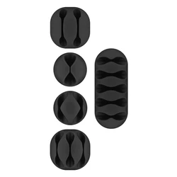 Οργανωτές Καλωδίων Goobay Σιλικόνης 70683, Φ5.4-7.8mm, μαύρο, 5τμχ