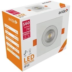 Χωνευτό Σπότ Avide LED 38° Τετράγωνο 7W Λευκό 4000K