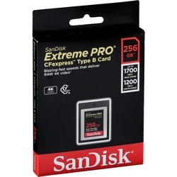SanDisk Extreme PRO CFexpress Type B 256GB - Read up to 1700MB/s, Write up to 1400MB/s