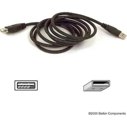Belkin Καλώδιο Επέκτασης USB 2.0 USB-A αρσενικό σε USB-A θηλυκό, 1.8 m, Μαύρο