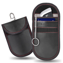 Tech-Protect KLR100 Pouch Keyless RFID Signal Blocker Case Black/red