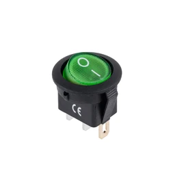 Default DM 12V ON OFF Rocker Switch with Indicator Light Green