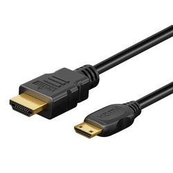 Καλώδιο Mini HDMI Goobay σε HDMI 74087 με Ethernet, 4K/60Hz, 18 Gbps, 3M, Μαύρο