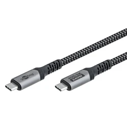 Καλώδιο USB-C Goobay 74210, USB4, 240W, 40Gbps, 8K/60Hz, 0.50m, γκρι
