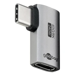 Αντάπτορας USB-C Goobay 74441, γωνιακός 90°, USB4, 240W, 40Gbps, 8K, γκρι