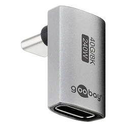 Αντάπτορας USB-C Goobay 74442, Γωνιακός 90°, Usb4, 240W, 40Gbps, 8K, Γκρι