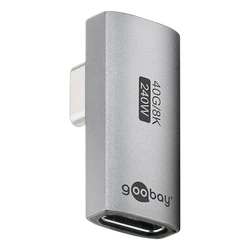 Αντάπτορας USB-C Goobay 74443, Γωνιακός 90°, Usb4, 240W, 40Gbps, 8K, Γκρι
