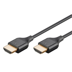 Καλώδιο HDMI Goobay 75297 με Ethernet, Slim, 8K/60Hz, 48 Gbps, 0.5M, Μαύρο