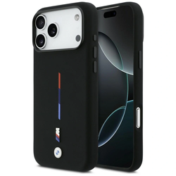 BMW M Silicon Tricolor Line MagSafe for Apple iPhone 17 Pro Max black