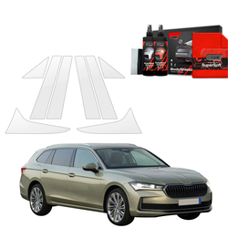 GrizzGlass BodyShield Car Pillar Protective Film Skoda Superb 4 Combi (2024-2025) [8in1]