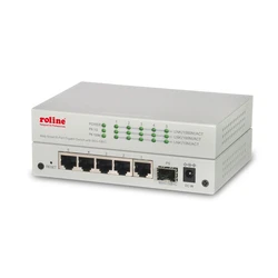 Roline Gigabit Ethernet Switch 6 Θύρες (5x 10/100/1000 + 1x SFP), WebSmart, MPN 21.14.3523