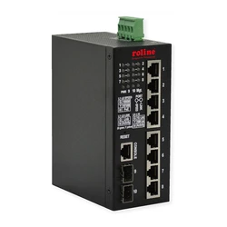 Roline Βιομηχανικός Gigabit Switch, 10 Θύρες, PoE+, Smart Managed, 240W (SKU 21187173)