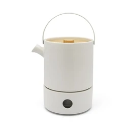 Bredemeijer Umea Ceramic Tea Set with Cup, White, 1200 ml, 3 pcs
