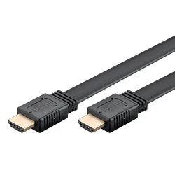 Καλώδιο HDMI Goobay 77133 με Ethernet, Flat, 8K/60Hz, 48 Gbps, 1M, Μαύρο