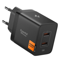 Spigen Essential EE472EU 2xUSB-C Network Charger 47W Black