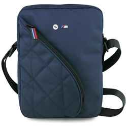 BMW Nylon Pockets&Metal Logo Bag 10" navy blue